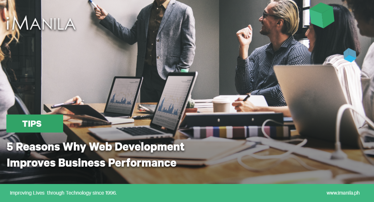 5 Reasons Why Web Development Improves Business Performance blog banner