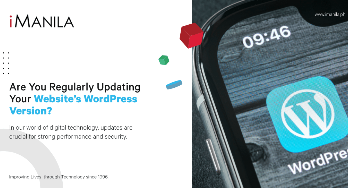 are you regularly updating your website's wordpress version? iManila