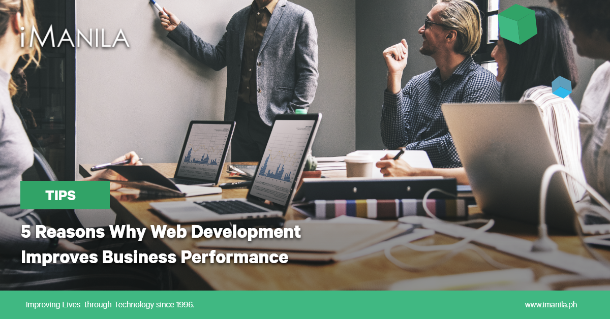 5 Reasons Why Web Development Improves Business Performance blog banner